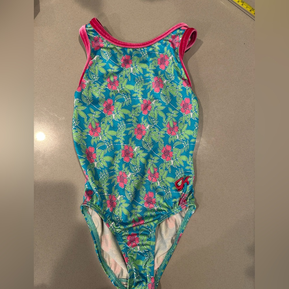 GK Kids Swim One Piece - Blue and Pink Floral CM child medium
